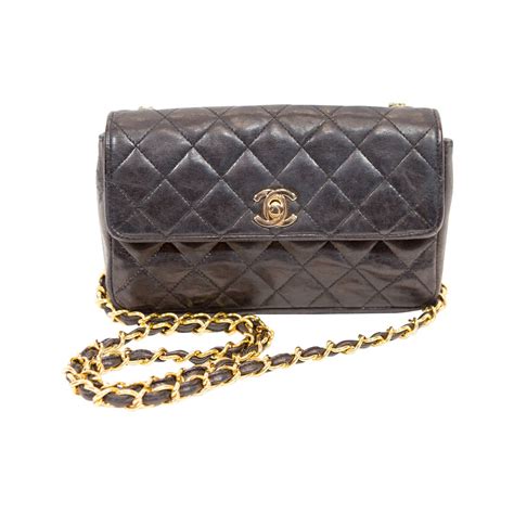 chanel black classic quilted bag|Black Chanel cross body bag.